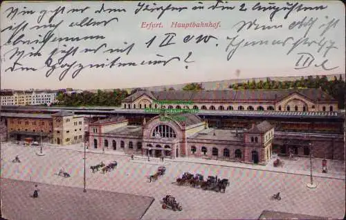 166262 AK Erfurt Hauptbahnhof 1910