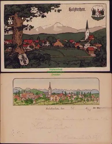 166197 2 AK Holzkirchen Oberbayern 25 jähriges Gründungsfest Turn-Verein 1913