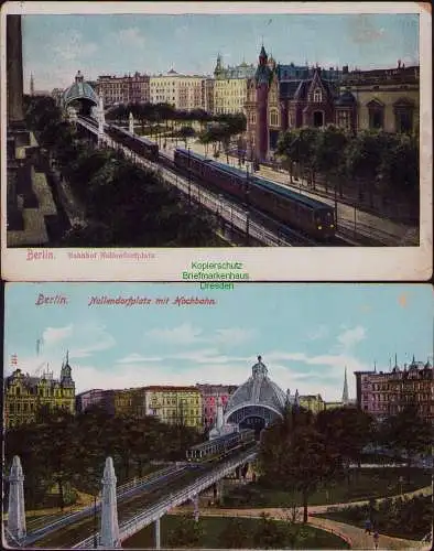 166267 2 AK Berlin Nollendorfplatz Hochbahn 1907 1905