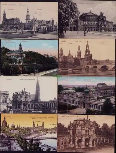166199 13 AK Dresden 1905 - 1927 Zwinger  Frauenkirche Theaterplatz Schloss Soph