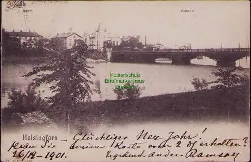 166181 AK Helsingfors Finland 1901 nach Budapest Ungarn
