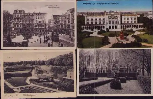 166245 4 AK Königsberg Pr. Königsgarten Universität 1918 Kaiser Wilhelm Platz