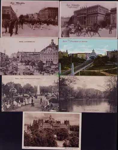 166236 6 AK Berlin Nollendorfplatz Hochbahn 1907 Unter den Linden Parade 1912