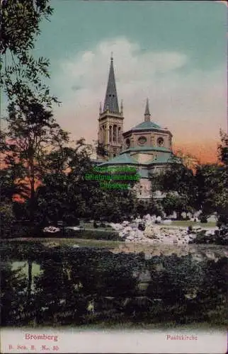 167012 AK Bromberg Bydgoszcz Paulskirche um 1910