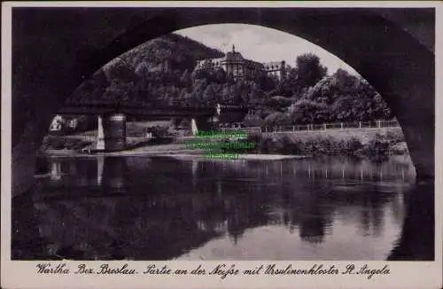 167009 AK Wartha Bz. Breslau 1942 Neiße Ursulinenkloster St. Angela