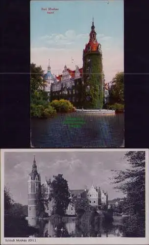167051 2 AK Muskau Schloss 1916 1921
