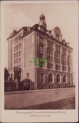 166244 AK Leipzig um 1925 Pädagogische Zenralbibliothek Straßenansicht