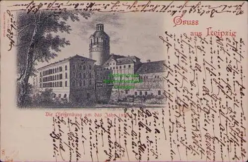 166243 AK Leipzig um 1905 Die Pleißenburg um das Jahr 1850