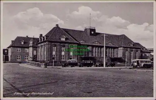 166253 AK Flensburg Reichsbahnhof um 1930 Grenzstadt der Nordmark