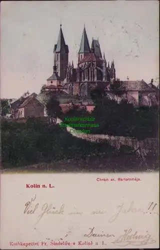 167073 AK Kolin bei Prag Kirche 1902
