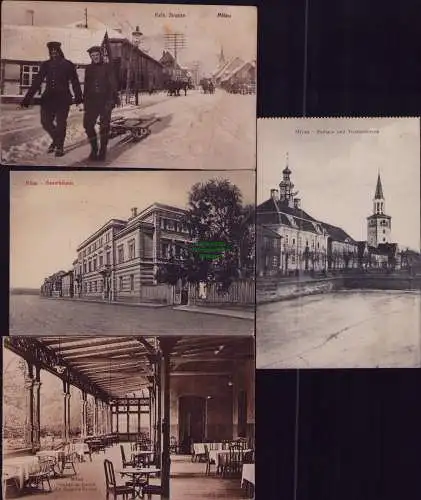 167024 4 AK Jelgava Mitau Lettland Kath. Straße 1916 Gewerbehaus Rathaus Trinit