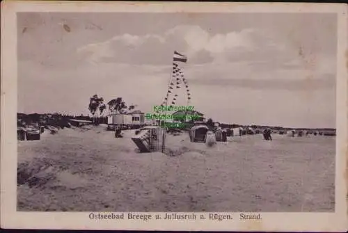 167078 AK Ostseebad Breege u. Juliusruh a. Rügen Strand 1924
