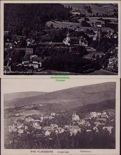 167107 2 AK Bad Flinsberg Isergebirge Swieradow-Zdroj Kurhausviertel Total 1926