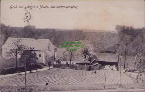 167083 AK Kleindittmannsdorf 1908 Büttners Mühle Verlag Otto Jansen Radeberg
