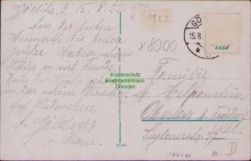 167061 AK Görlitz Postplatz 1922 Postamt