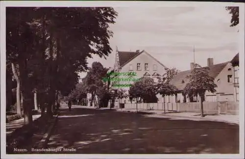 166180 AK Nauen Brandenburger Straße um 1935
