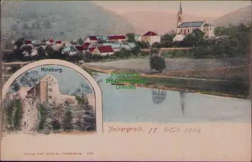 166189 AK Neckargerach 1906 Mineburg und Panorama