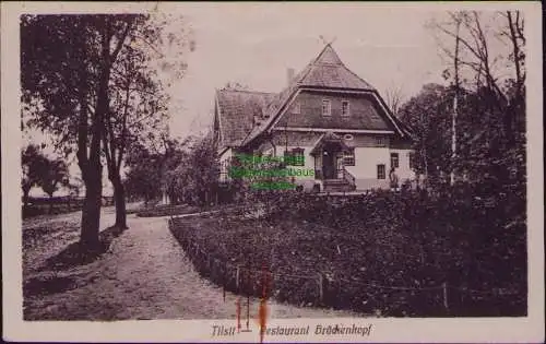167004 AK Tilsit Opr. Restaurant Brückenkopf 1918 Feldpost