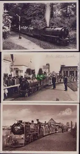166282 3 AK Düsseldorf 1926 Große Ausstellung D Liliputbahn Schlageterstadt 1937