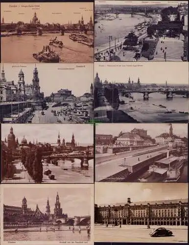 167136 8 AK Dresden Brühlsche Terasse Terassenufer 1913 Italienisches Dörfchen