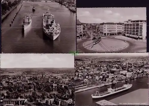 167146 4 AK Kiel Holstenbrücke Platz Holtenau Schleuse 1959 Tanker Olympic Chall