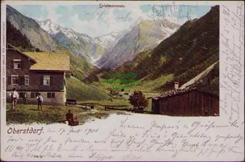 167123 AK Oberstdorf Bayern 1901 Spielmannsau