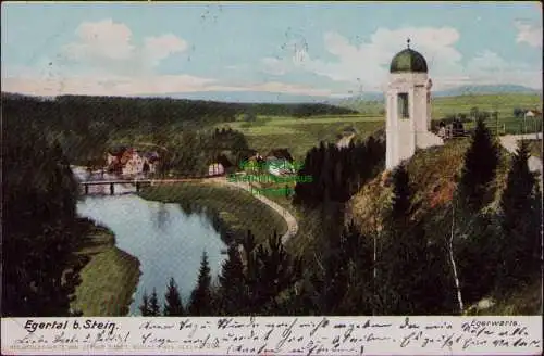 167122 AK Egertal bei Stein Egerwarte 1905 Chebska straz