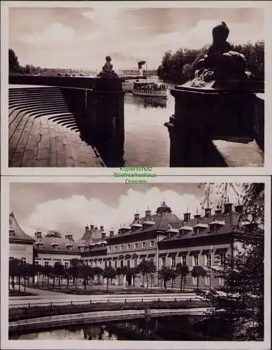 167127 2 AK Pillnitz  bei Dresden Schloßschänke Herbert Schellhas um 1930