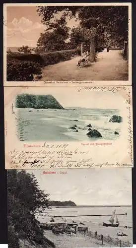 58733 3 AK Neukuhren Strand Fischer Netze Wangerspitze 1899 1911 1914