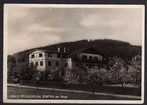58739 AK Zobten am Berge Bz. Breslau 1939 Wald Pädagogium