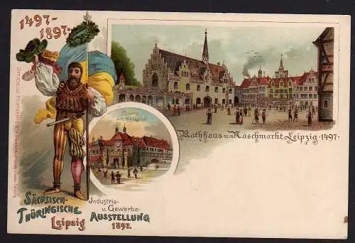 58760 AK Leipzig 1897 Sächs. Thüring. Gewerbe- u. Industrie Ausstellung No 8