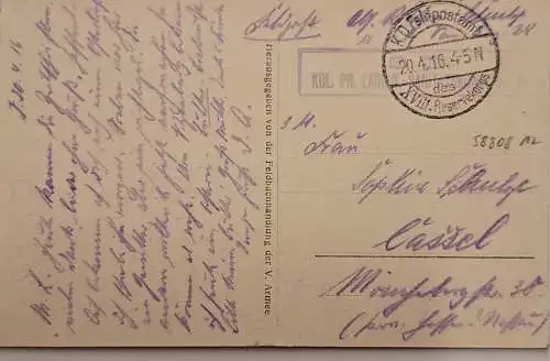 58808 AK Senuc Ardennes 1916 Feldpost