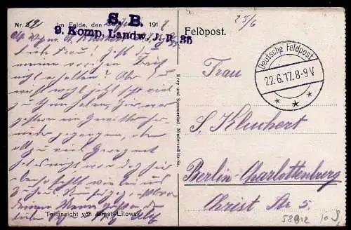 58812 AK Brest Litowsk 1917 Teilansicht