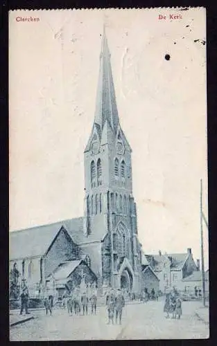 58823 AK Clercken De Kerk 1916 Kirche Feldpost