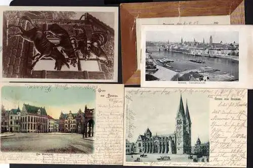 58907 4 AK Bremen 1899 1901 mit Album Freihafen Roland