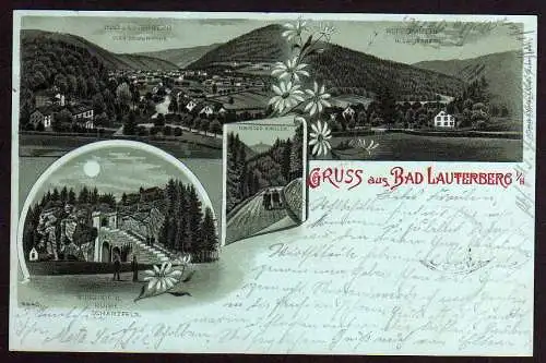 58941 AK Bad Lauterberg 1899 Kupferhütte Burghof Ruine