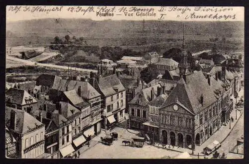 58957 AK Peronne Somme Vue Gernerale Feldpost 1915