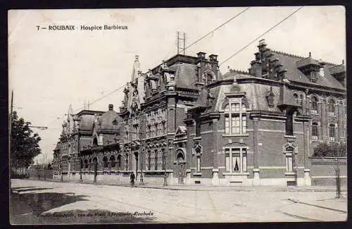 58958 AK Roubaix Hospice Barbieux Zensur Saarbücken Departement Nord Frankreich