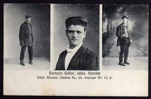 59050 AK Zwickau Gebler sächs. Komiker um 1910