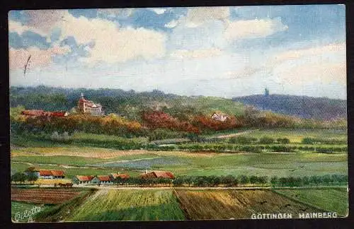 59124 AK Göttingen Hainberg Künstlerkarte 1907