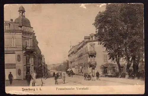 59144 AK Saarburg i.L. Französische Vorstadt Möbelhaus um 1915