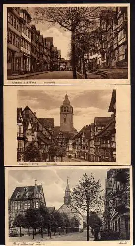 59240 3 AK Bad Sooden-Allendorf WerraKirchstraße Kirche Markt um 1925