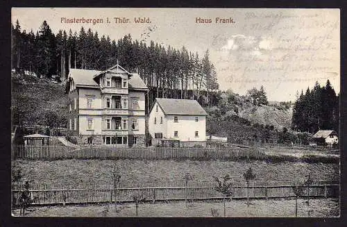 59270 AK Finsterbergen Thür. Wald Haus Frank 1916