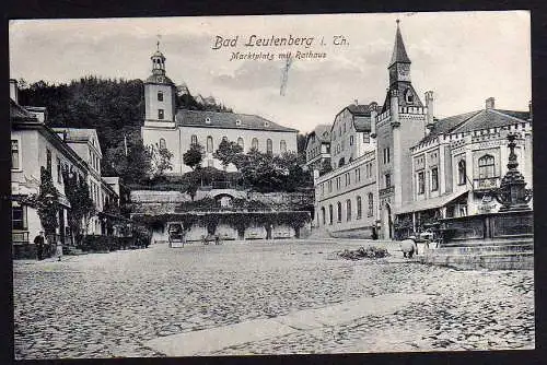 59312 AK Bad Leutenberg Marktplatz Rathaus Gasthof 1908