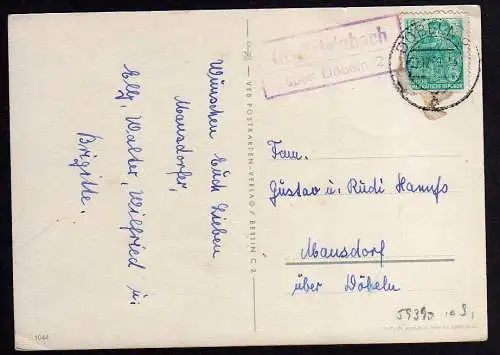59390 AK Großsteinbach über Döbeln Landpoststempel