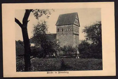 59413 AK Henneberg Kirche Meiningen Heimatschutz um 1925