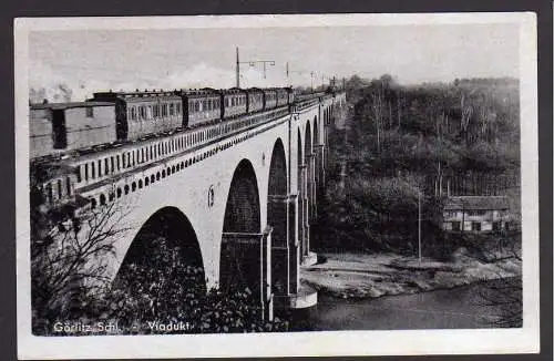 59452 AK Görlitz Viadukt Zug Eisenbahn Brücke 1941