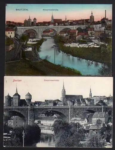 59457 6 AK Bautzen Kronprinzenbrücke 1916 1926 Portenburg