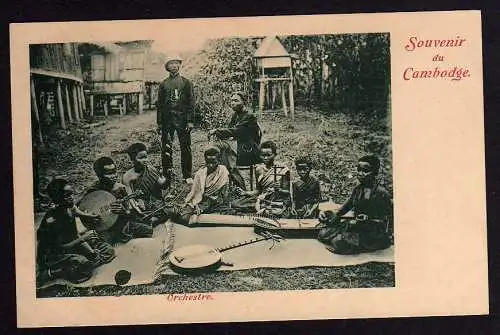 59479 AK Cambodge Kambodscha um 1900 Native Orchester