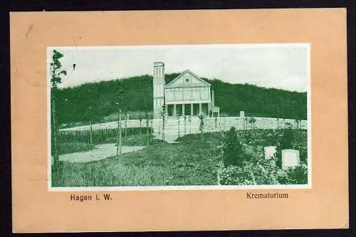 59498 AK Hagen i.W. Krematorium 1912